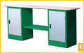 Металлический стол с двумя шкафами - мебель из металла
